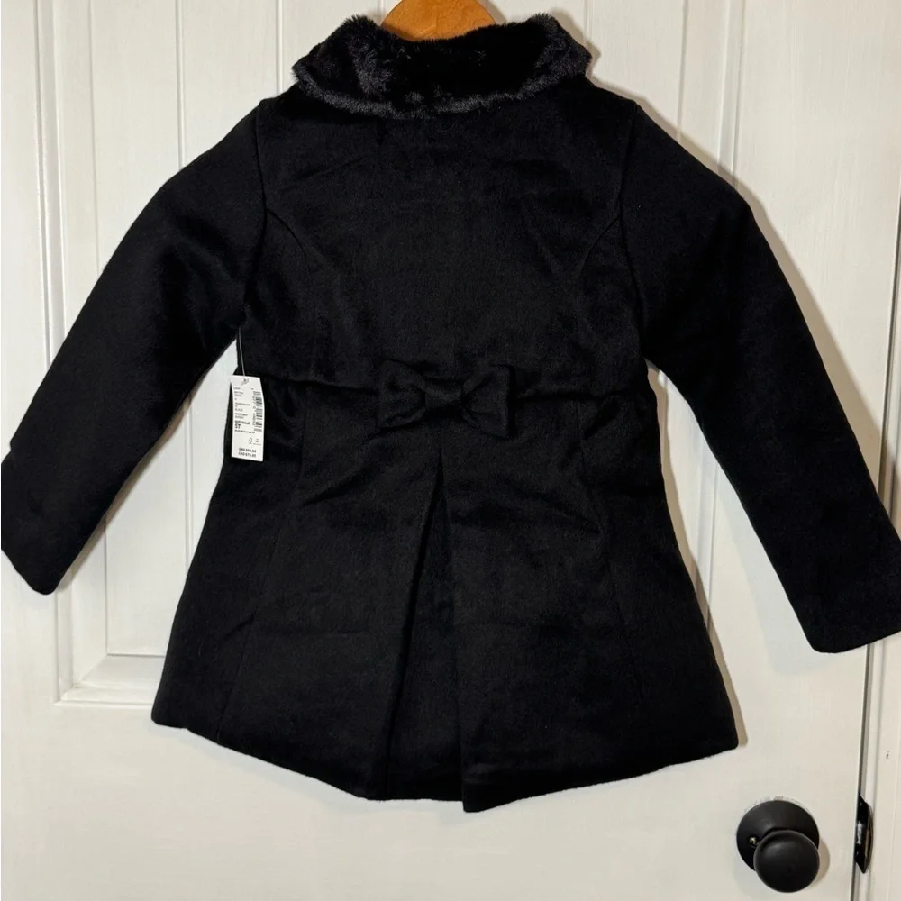 The Children’s Place - Black Faux Fur Collar Coat